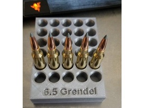 65 Grendel ppc Cas gaine plateau 6arc 762x39mm munitions rechargement 3d print model - Mito3D