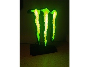 monster energy led 3d print model - Mito3D