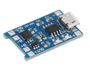 painel caso bainha micro USB lítio bateria cobrando borda módulo + proteção dual funções tp4056 3d print model - Mito3D