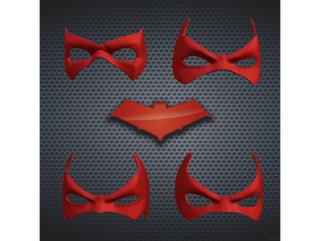 rojo capucha dominó máscara paquete batman cosplay dc historietas accesorios Robin 3d print model - Mito3D