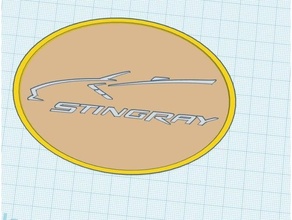 stingray badge sign 3d print model - Mito3D