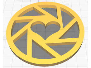 aperture science logo companion cube heart 3d print model - Mito3D