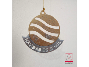 adorno navide - navidad es jesus arbol belen decoration christ 3d print model - Mito3D