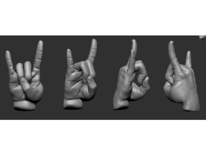 hand gesture 3d print model - Mito3D