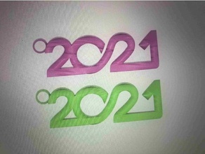 brincos '2021' 2021 brinco idealab newyear2021 pingente pingentes 3d print model - Mito3D