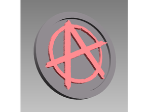 anarchy coin 3d print model - Mito3D
