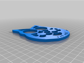 owl keychain 3d print model - Mito3D