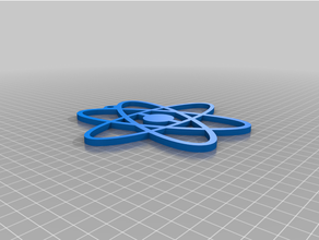 react logotype 3d logo printer javascript programming languages 3d print model - Mito3D