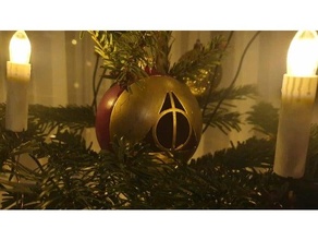 harry potter christmas ball deathly hallows tree 3d print model - Mito3D