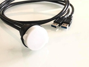 usb plug 31 extension cable holder 3d print model - Mito3D