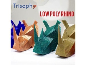 escuela politécnica rinoceronte 3d animal lowpoly 3d print model - Mito3D