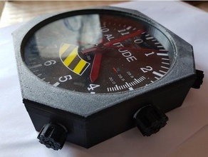 orologio altimetro vetro piano 3d print model - Mito3D