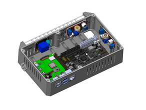 eléctrico caja recinto dc convertidor ender 3 frambuesa pi relé caso funda skr mini e3 v2 3d print model - Mito3D