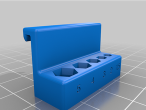hexagon socket wrench holder pegboard tools 3d print model - Mito3D