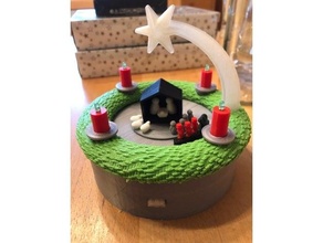 arduino controlled advent wreath christmas 3d print model - Mito3D