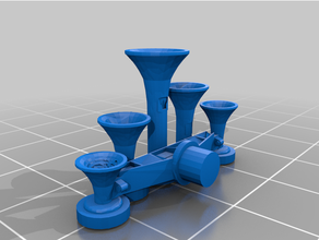 5 Glockenspiel Airhorn passen Aristocraft rs 3 scale Rahmen 3d print model - Mito3D