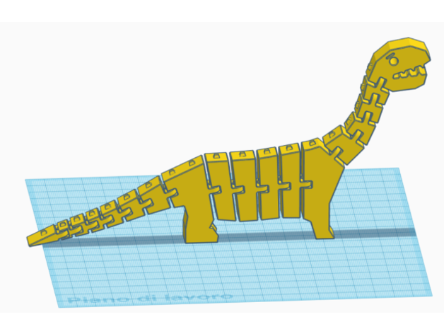 esnek Brontosauro mafsallı 3D print model - Mito3D