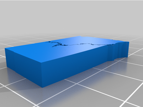 Sud dakota contorno 3d print model - Mito3D