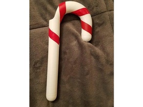 caramella canna spada bastoncino zucchero Natale decorazione pieghevole collassabile 3d print model - Mito3D