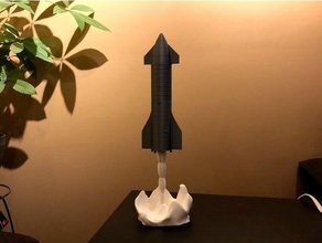 starship sn8 action rocket spacex starlink 3d print model - Mito3D