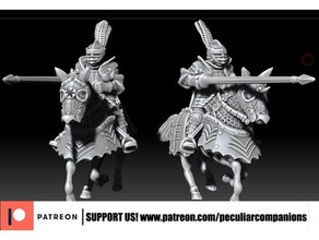 human - imperial heavy cavalry 28mm miniature peculiar companions empire wargames warhammer 3d print model - Mito3D
