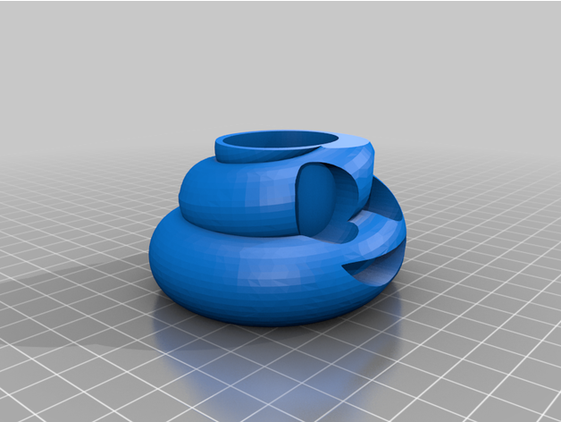 poop emoji container 3D print model - Mito3D