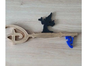 llave fantasía Mickey decoración disney disneyland ratón 3d print model - Mito3D