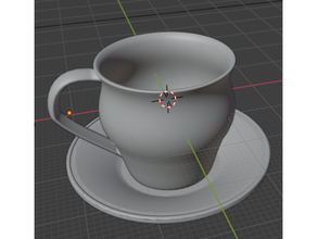 coffee cup collection 1 3 coffe dollhouse doll furniture house plate saucer 3d print model - Mito3D