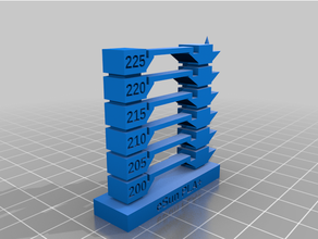 customizable temperature tower brand filament type 3d print model - Mito3D