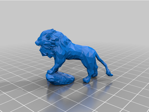 poly lion king lowpoly 3d print model - Mito3D