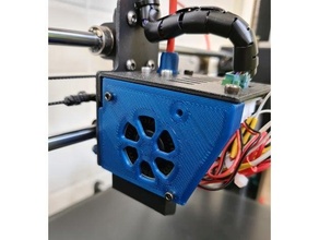 anycubic mega Hotend esquerda cobrir bainha ventilador suporte i3 3d print model - Mito3D