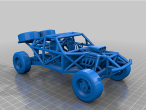trophy truck chassis complete engine cockpit baja frame offroad race racing 3d print model - Mito3D