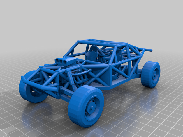 trophy truck chassis wheels baja frame road race racing 3D print model - Mito3D