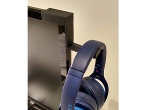 monitor headphone stand accessories headphones hook hanger holder 3d print model - Mito3D
