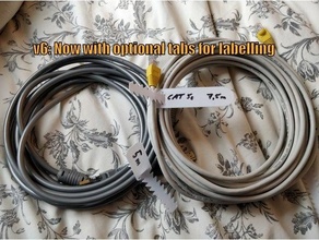 anpassbar pla Postleitzahl Krawatte Kabel Management Kabelbinder 3d print model - Mito3D