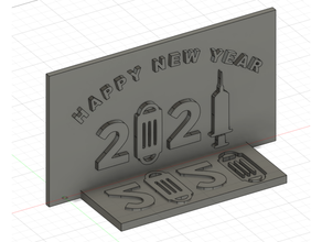 mutlu yıl 2021 3d print model - Mito3D