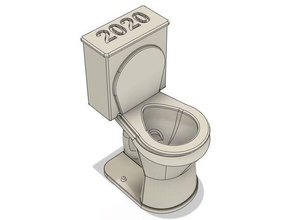 2020 toilet ornament 3d printer art bathroom accessories christmas decoration decorations covid covid-19 covid19 funny fusion360 fusion 360 gift hilarious model pla spaceship 3d print model - Mito3D