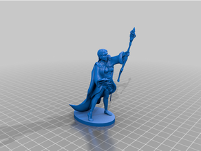 human mage girl caster dnd dungeons dragons figure miniature 3d print model - Mito3D