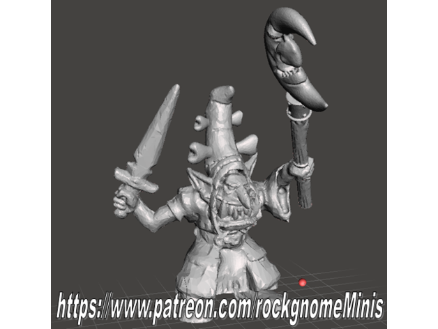 goblin shaman 3D print model - Mito3D