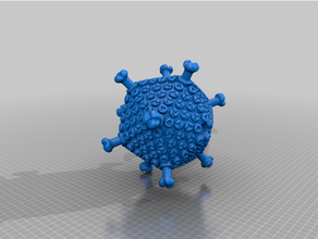 adenovírus Sala aula modelo intercambiável portal vértice capsômeros 3d print model - Mito3D