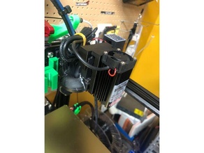 stock fan laser holder petsfang bullseye ender 5 3d print model - Mito3D