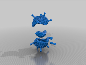 adenovirus salón clases modelo multi part 3d print model - Mito3D