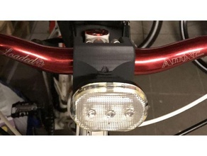 lamp holder middle handlebars stem bike mtb light 3d print model - Mito3D