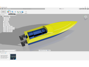 rc vitesse bateau coque Coupe laser moteur vedette 3d print model - Mito3D