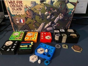 guerra frango ilha inserir kickstarter edição jogo tabuleiro inserções 3d print model - Mito3D