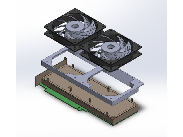 evga rtx 3080 3090 xc3 personalizado enfriamiento sudario 3D print model - Mito3D