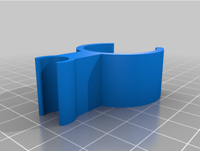 dual scalable cylindrical mounting clip 3d print model - Mito3D