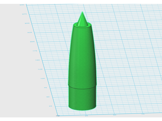 estes bnc 50bc Nase Kegel Luft Raumfahrt Nasenkegel Rakete Modell 3D print model - Mito3D