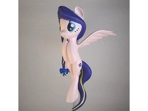 azurblau Gelassenheit Pegasus Pony schweben niedlich Zahl Figur schwebend Mylittlepony gemalt Skulptur 3d print model - Mito3D