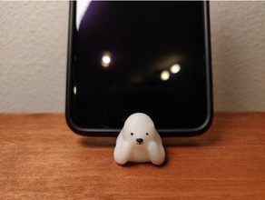 kumaty polar bear smartphone stand galaxy iphone pixel 3d print model - Mito3D